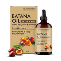 Majestic Pure MAJESTIC PURE Batana Oil for Hair Growth | Moisturizes Scalp & Hair | Nourishing & Volumizing | 100% Pure & Natural | PETA Certified | 4 Fl Oz