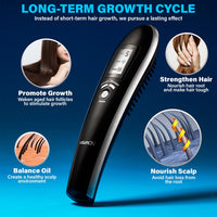 Volumon Electric Laser Massage Comb For Hair Growth Regrowth Hair Thickening & Strengthening With Massager & Infrared & Digital LCD Screen- Daily Home Use
