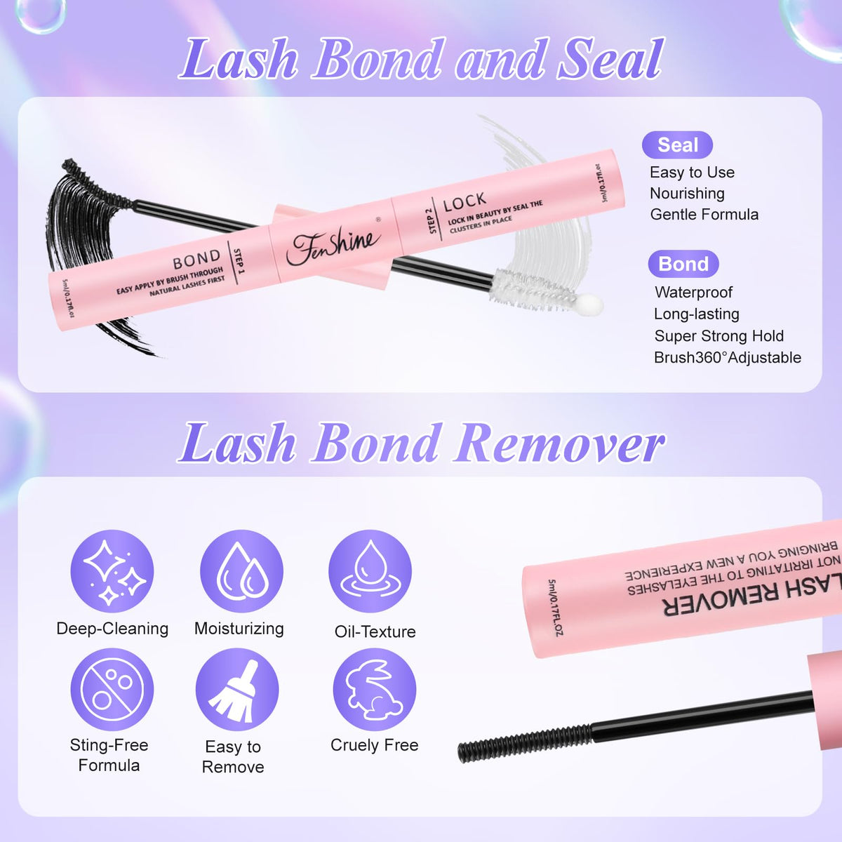 fenshine beauty Fenshine Cluster Lashes Individual Lashes Kit 3D WISPY LASH KIT 10-16mm Length DIY Eyelash Extension Individual Soft False Lashes for Personal Use at Home (4 in 1 3D WISPY LASH KIT, MIX 10-16mm)