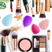 Makeup Brushes DUAIU 15PCs Marble Makeup Brush Set Premium Synthetic Kabuki Powder Blush Contour Foundation Concealer Eyeshadow Brushes with Makeup Sponge