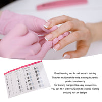 Shanrya Nail Training Mat, Nail Art Practice Sheet 12 Washable Modes for Nail Art Beginners