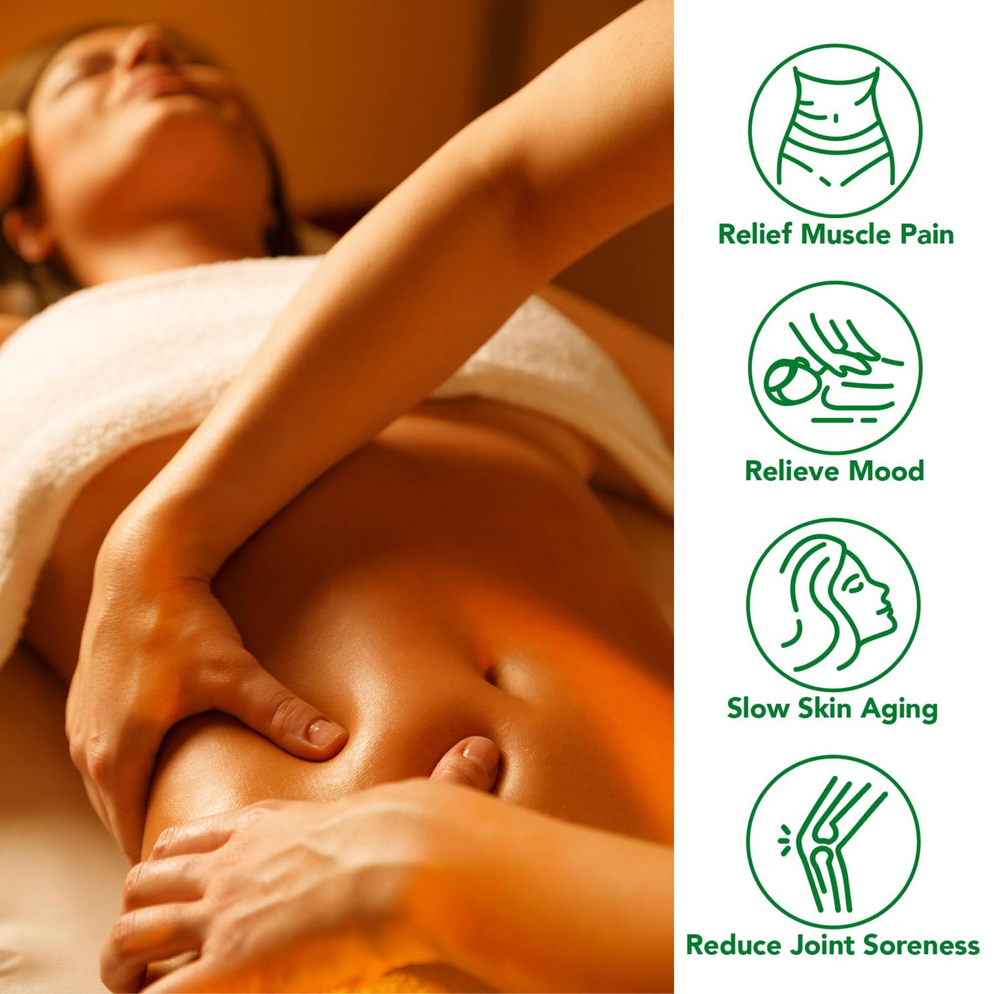 Massage Oil for Sore Muscle, Joint Pain Relief, 250ml Massage Oils for Massage Therapy Relaxing Moisturizing Body Oil for Men and Women