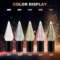 Erinde Glitter Liquid Eyeliner & Diamond Eyeshadow, Liquid Eye Shadow Long Lasting Pigmented, Colourful Eye Liners for Wedding Party Cosplay Eye Makeup Eye Liner
