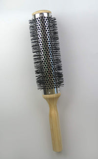 Tredoni 60mm Round Long Round Thermal Hairbrush - Blow-Dry Aluminium Barrel, Lightweight Bamboo Handle (60 mm)