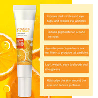 Trendyfave Vitamin C Eye Cream, Under Eye Cream for Dark Circles and Puffy Eyes, Eye Bags Remover, Hydrating Eye Cream, Fade Fine Lines, Anti Aging Eye Cream for All Women Men Skin