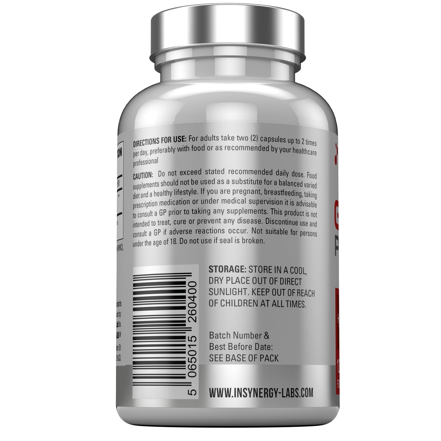 Insynergy Labs Glycine 650mg Per Capsule (Maximum Dose in UK) Superior 98.5% Purity x 120 Vegan Capsules, L Glycine Powder Supplement Amino Acid Supplements