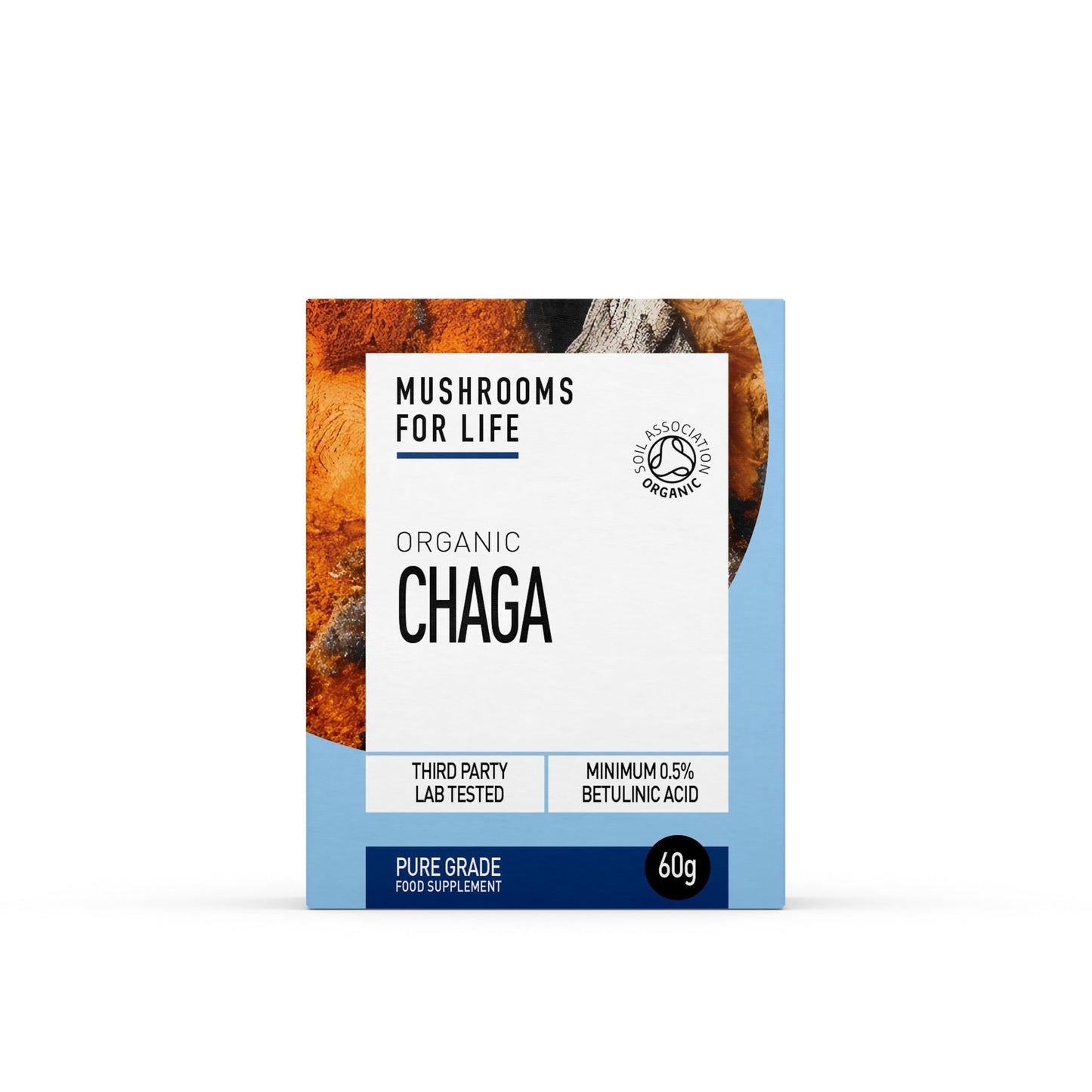 Mushrooms 4 Life Organic Chaga Supplement - Mushroom Superfood Supplenmt - Mushroom Complex - Pure Grade Extracts, No Binders (60 Grams (Powder))
