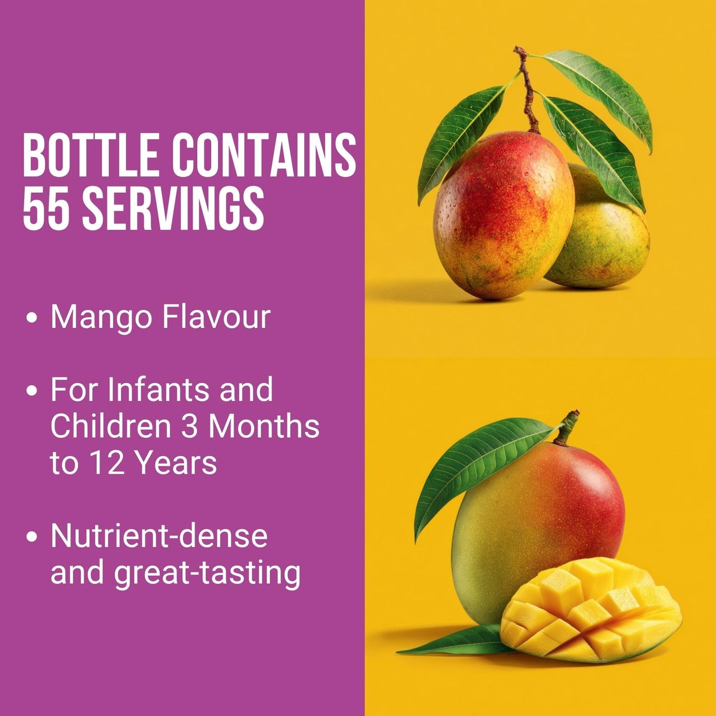 PROHEALTH ProHealth Vegan Multivitamin Drops for Infants & Kids (Age 3 Months+) | 9 Essential Vitamins with Liposomal Vitamin C, Mango Flavour | Sugar-Free, Non-GMO, Gluten-Free, Made in UK (55 Days Supply)