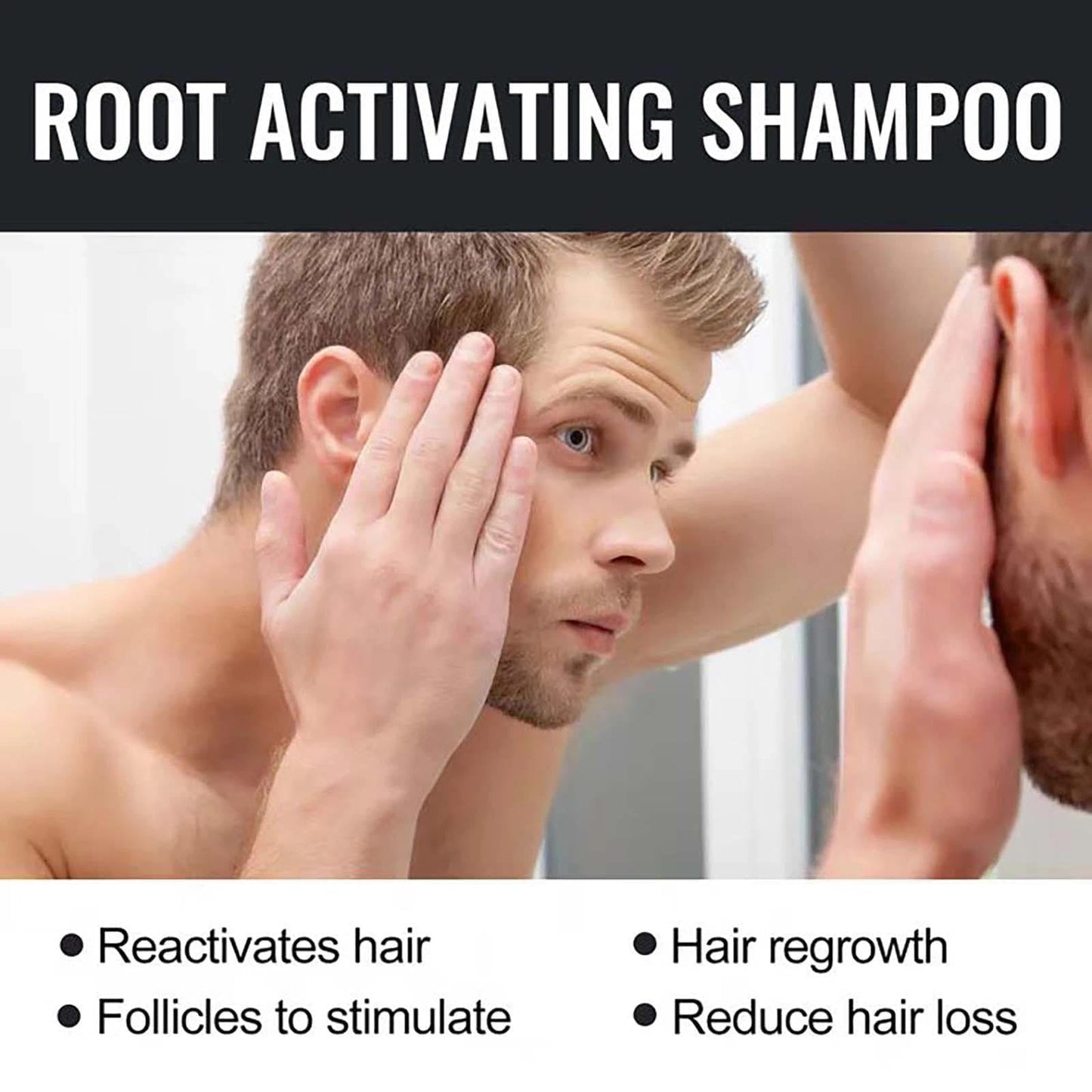 AurolaGlow 2PCS Mane Shampoo for Men &Reduces Grey Hair. Hair Thickening Shampoo for Men and Women -Thinning Hair& Promotes Natural Darkening &Stimulates Regrowth, and Prevents Hair Loss