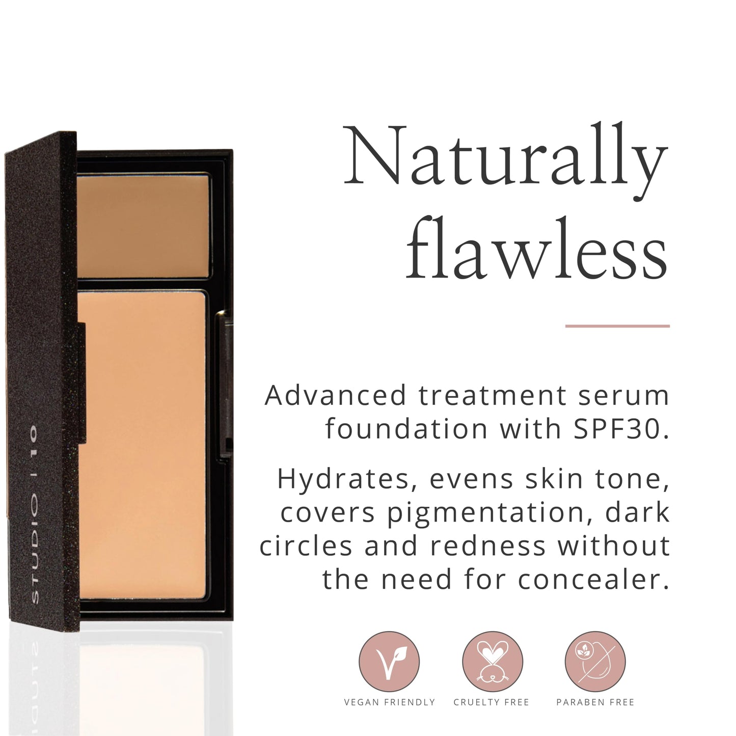 Studio 10 Perfect Canvas SPF30 Treatment Foundation - Serum Foundation Cream - Luminous Skin Perfecting Cream Foundation for Mature Skin - SPF30 (Medium Shade)
