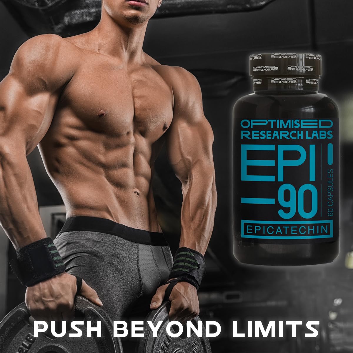 Optimised Research Labs EPI – 90 Epicatechin Supplement High Strength Muscle Builder, Muscle Recovery, Increase Strength & Endurance, Antioxidant, 30 Day Supply – 150mg (-) 90% Vegan Friendly