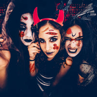 baymety Halloween Temporary Tattoos - 30 Sheets for Adults, Kids, Men & Women - Fake Wound Sutures, Vampire Bites, Zombie Makeup Kit