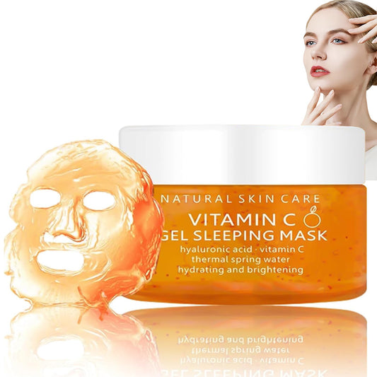 AuraAnge Vitamin C Sleep Overnight Face Mask - 150g Hyaluronic Acid Moisturizing - Shrinks Pores, Hydrates, Luminous Skin Cream