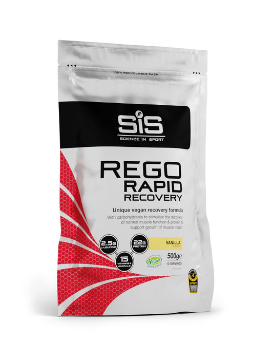 Science in Sport Science In Sport REGO Rapid Recovery Protein Powder, Vegan Protein Powder for Muscle Recovery, Vanilla, 10 Servings, 500g Bag
