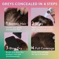 Josh Wood Colour Dark Brown Blending Brush Duo Bundle Grey Root Touch Up to Cover Regrowth in between Colouring, Temporary, WASHES OUT, Vegan, 2 Tubes