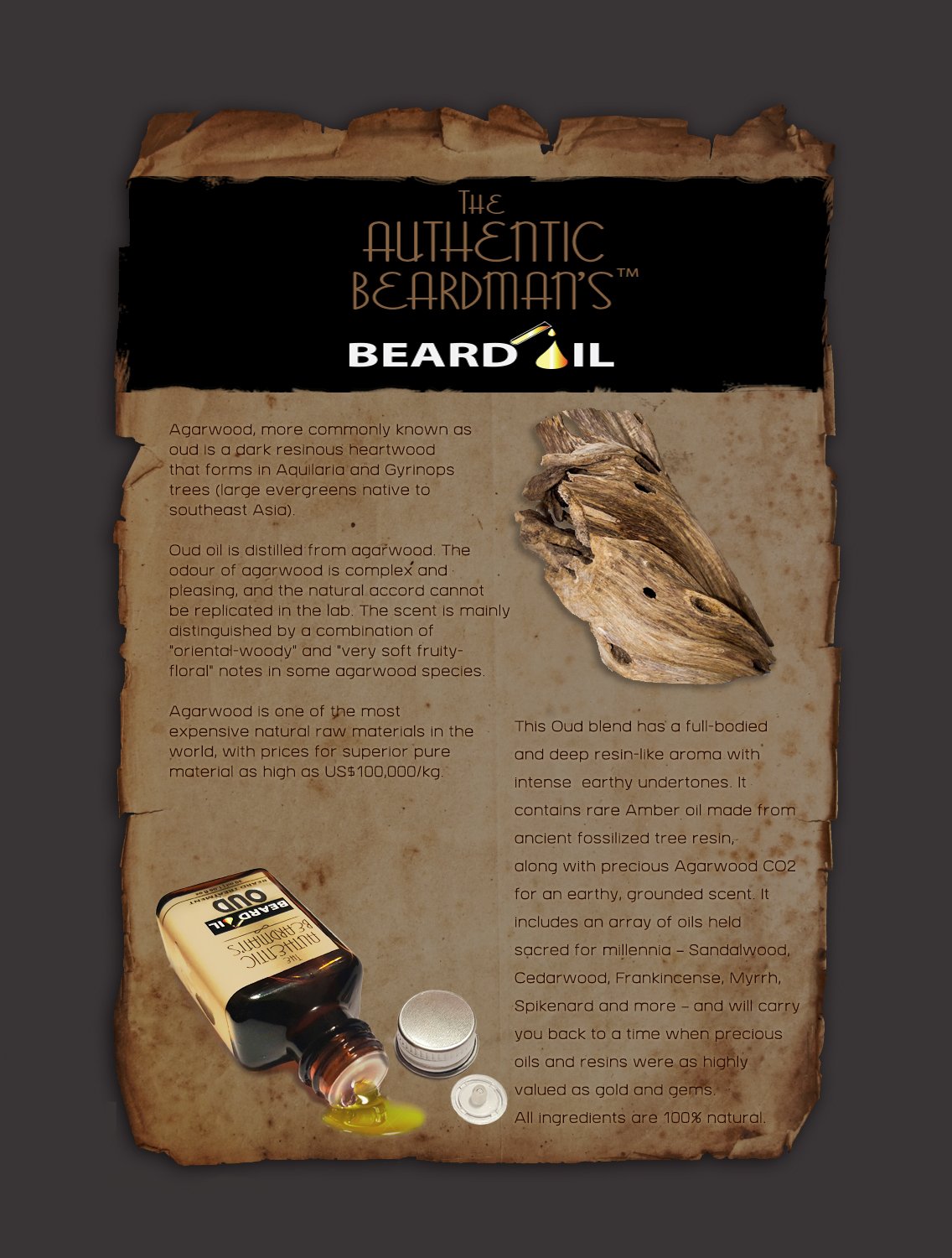 Al Hoor The Authentic Beardman's Signature Beard Oils (Oud)