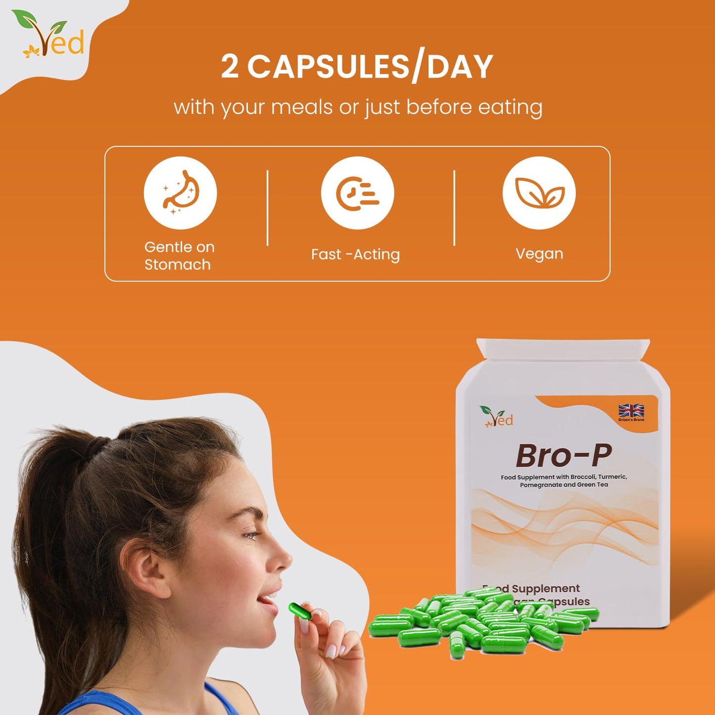 VED Ved Natural Polyphenol Supplement | Broad Spectrum Ved Plant Based Concentrated | Super Daily Antioxidant | Vegan 90 Vegan Capsules | 45 Days Supply.