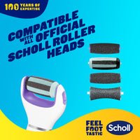 Dr. Scholl's Scholl ExpertCare 2-in-1 File & Smooth. Dual Speed Pedi Electric Foot File for Hard Skin and Callus Removal. Batteries Included