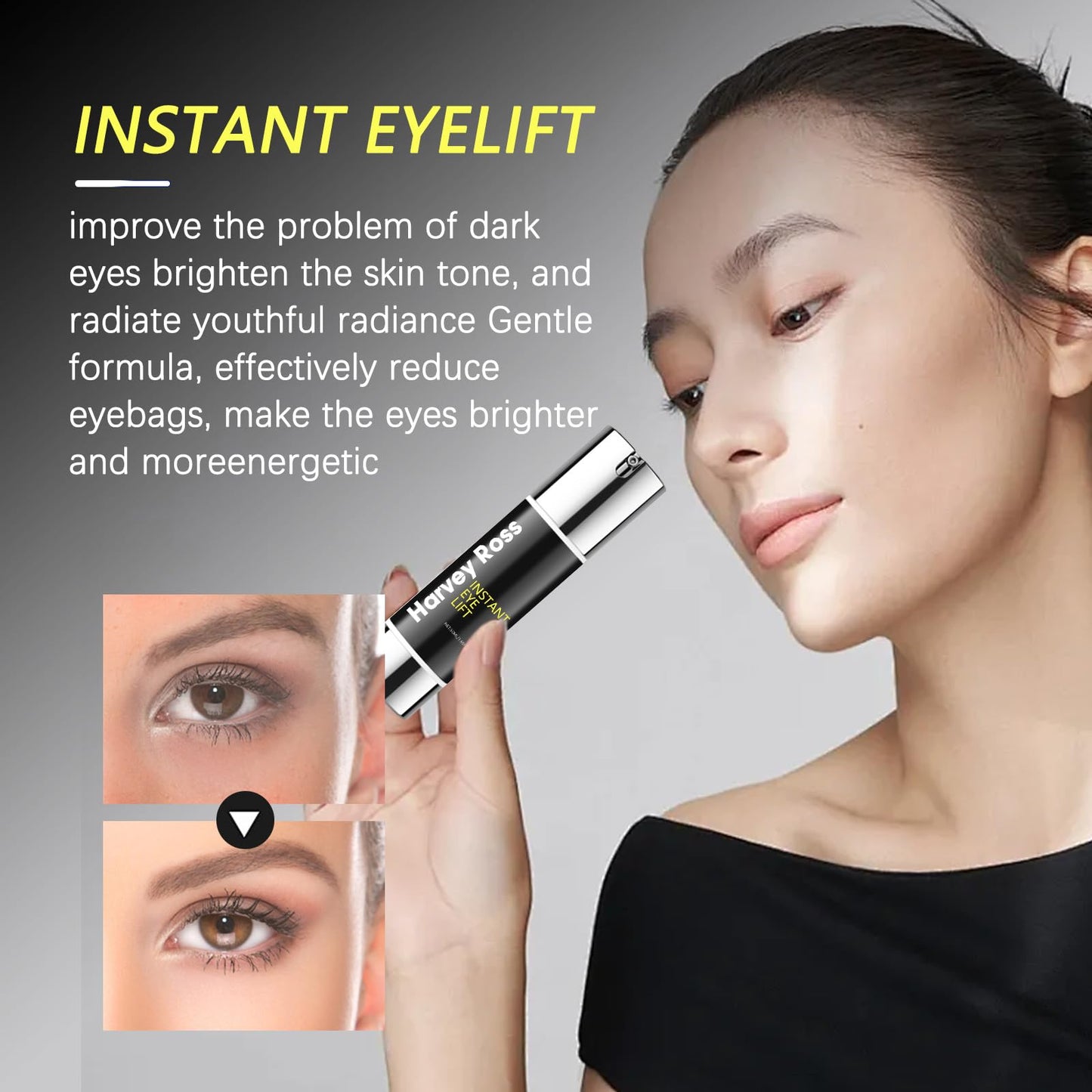 AWHXJLY Harvey Ross Instant Iift Plus Cernes,Harvey Ross Instant Lift Plus,Instant Eye Lift,Eye Tightening Lifting Serum,Anti-Aging Face Cream For Tightener Skin,Reduces Fine Lines & Wrinkles