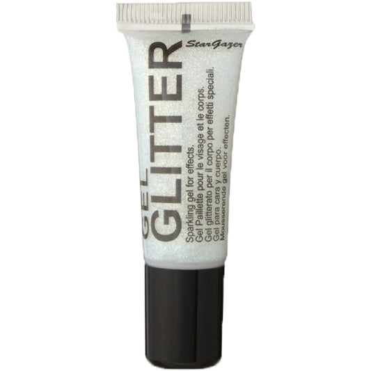 Stargazer Gel Glitter White. Sparkling Glitter for your face & body with fine nib applicator