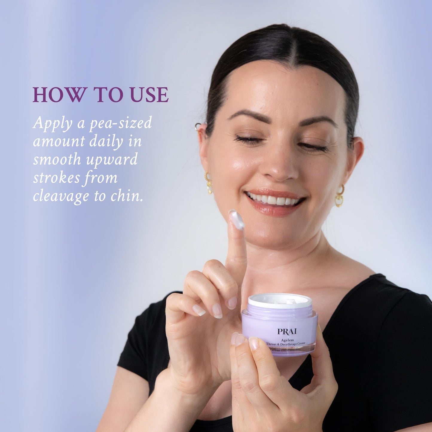 PRAI Ageless Throat & Decolletage Creme (50ml) with Shea Butter and Hyaluronic Acid for Long Lasting Hydration