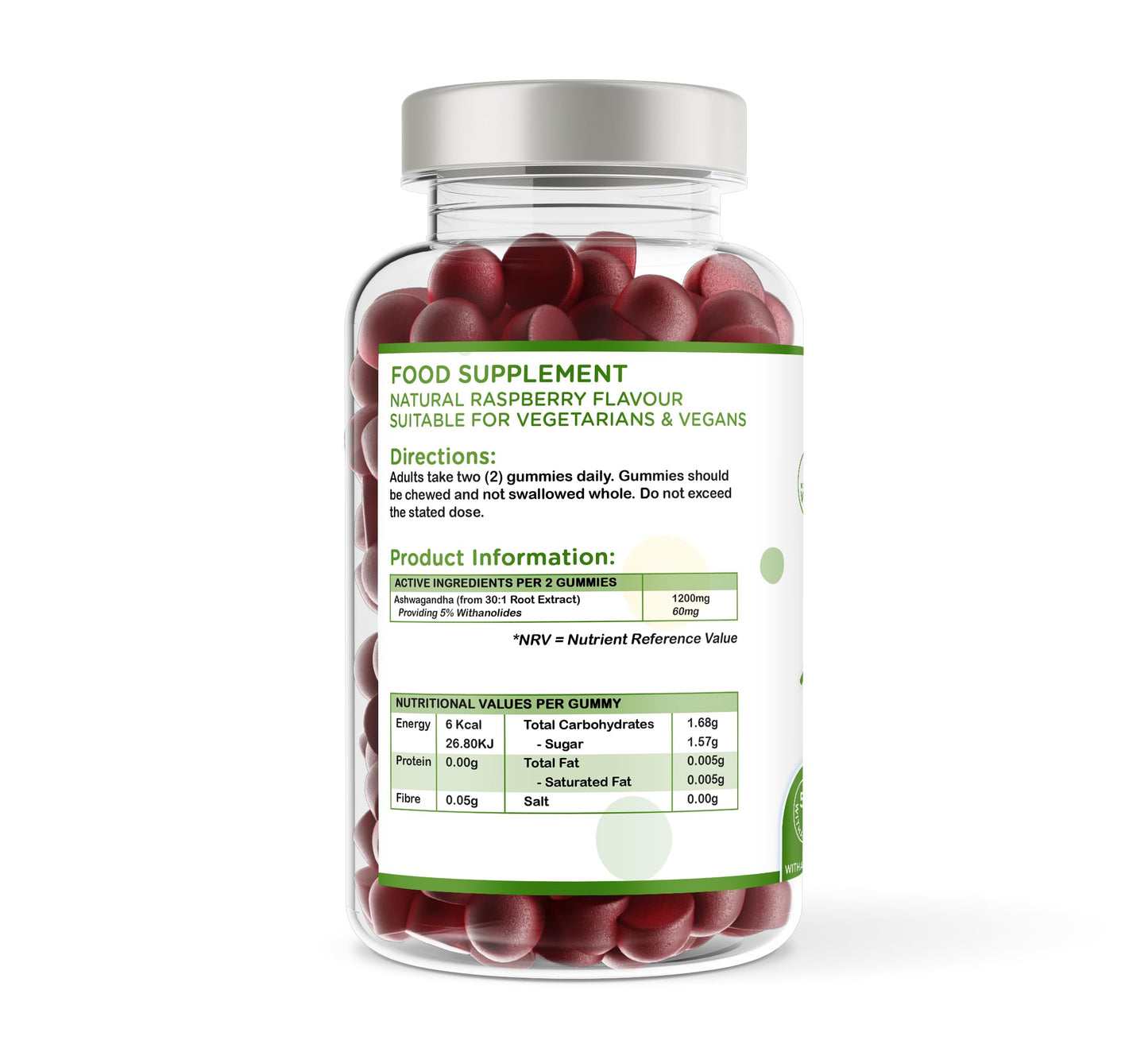 SKD Pharmaceuticals Ashwagandha | 1200mg | High Strength | 60 Vegan Gummies | 5% Withanolides | Trusted British Pharmaceuticals UK Made (60)