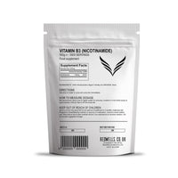 Vitamin B3 Powder Nicotinamide REDWELLS Non Flush Powder GMO Free - 500g Pack