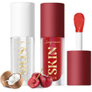 LANGMANNI Moisturizing Lip Oil,No-Sticky Lip Gloss Lip Balm Lip Care,Fruit Flavoured Lip Oil For Dry Lip's Moisturizing Hydrating And Nourishing (Cherry+Coco)