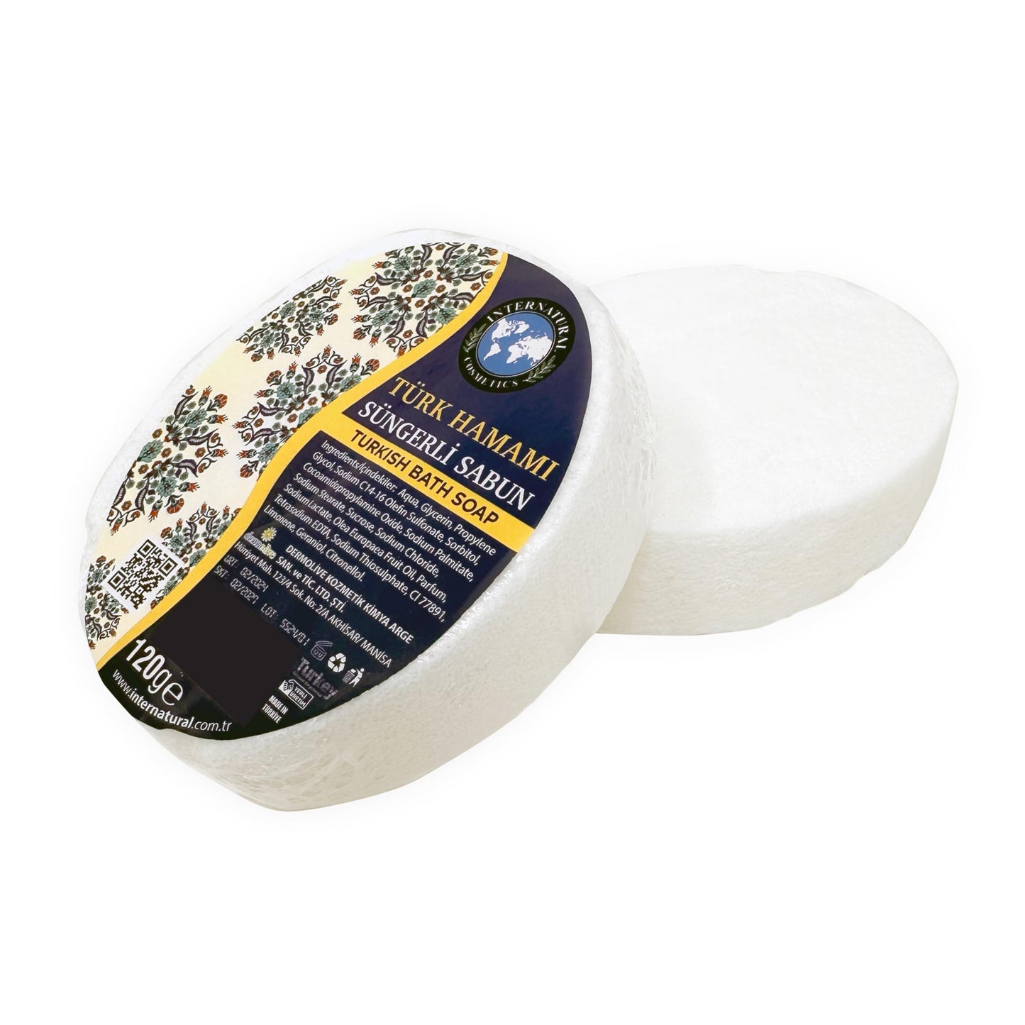 Rigasz Handmade Exfoliating Soap Sponges Natural and Renewing Cleaning Experience - 2 x Turkish Bath Hammam