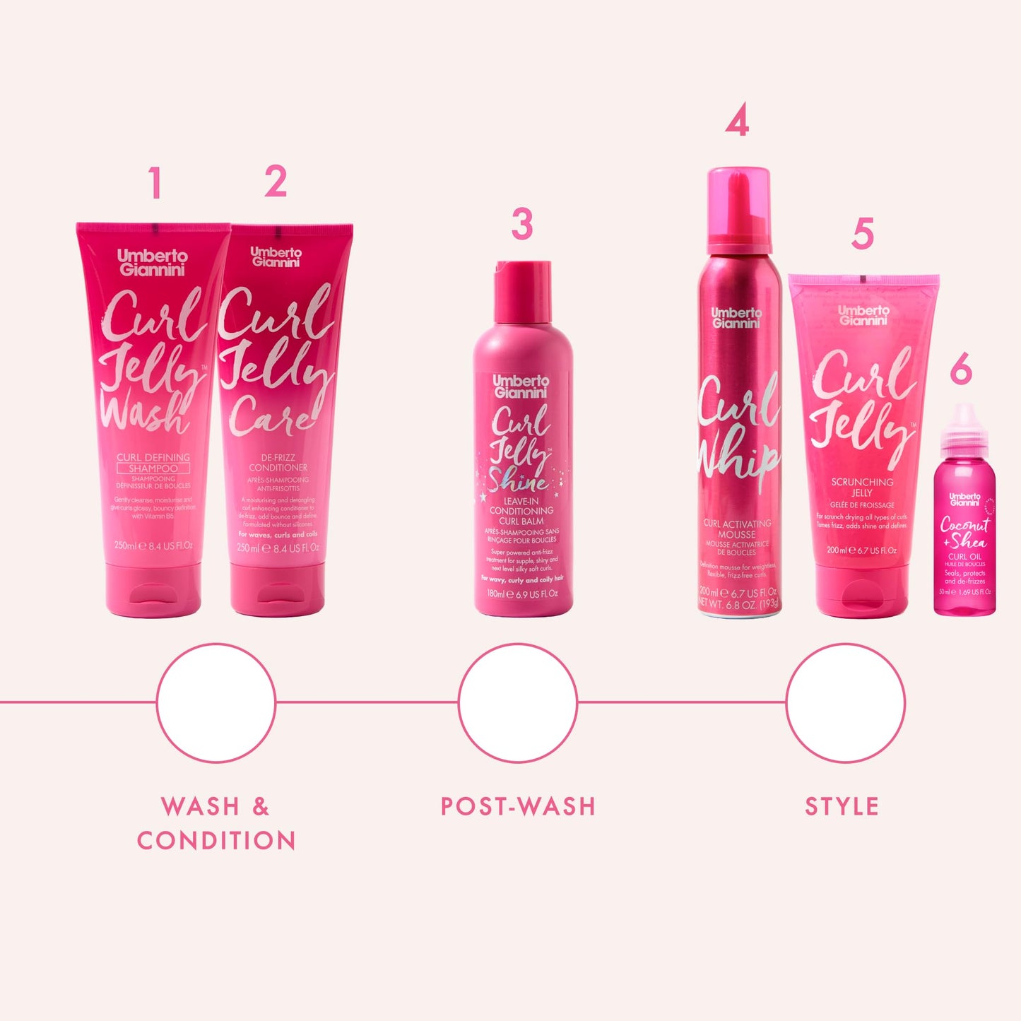 Umberto Giannini Curl Jelly Scrunching Jelly 200ml and Curl Jelly Shine Leave In Conditioner Duo 180ml Vegan & Cruelty Free