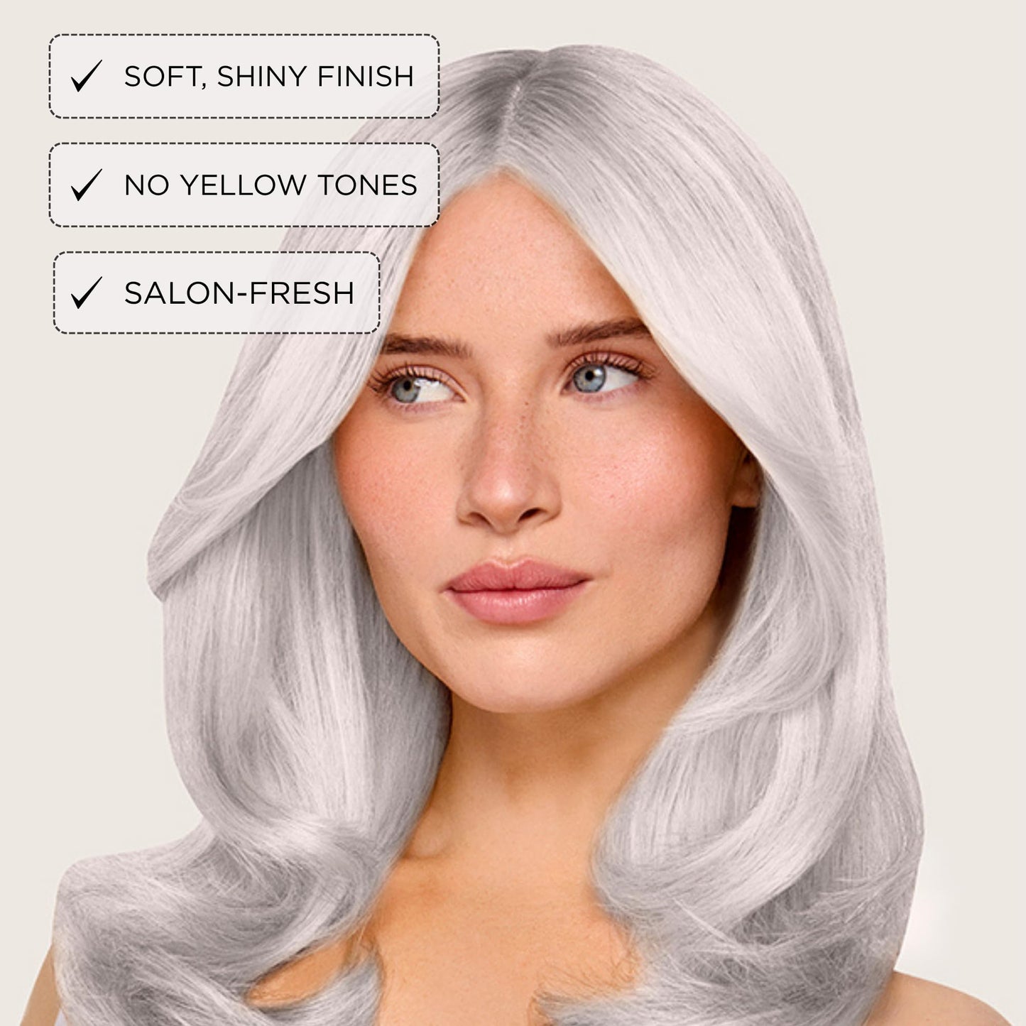 Jerome Russell Bblonde SILVER Non-Permanent Hair Toner | Neutralises Yellow & Brassy Tones | Salon-Quality Cool Blonde Results | Vegan | 75ml