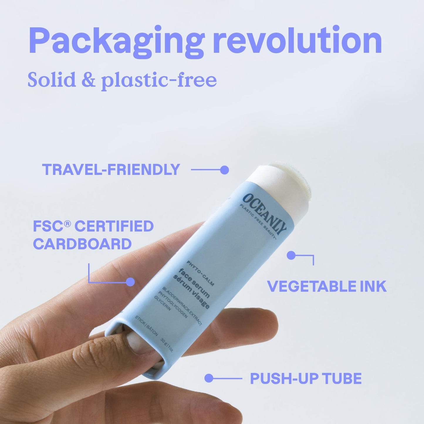 ATTITUDE Oceanly Face Cleanser Stick, EWG Verified, Plastic-free, Plant and Mineral-Based Ingredients, Vegan Beauty Products, PHYTO CLEANSE, Unscented, 30 grams
