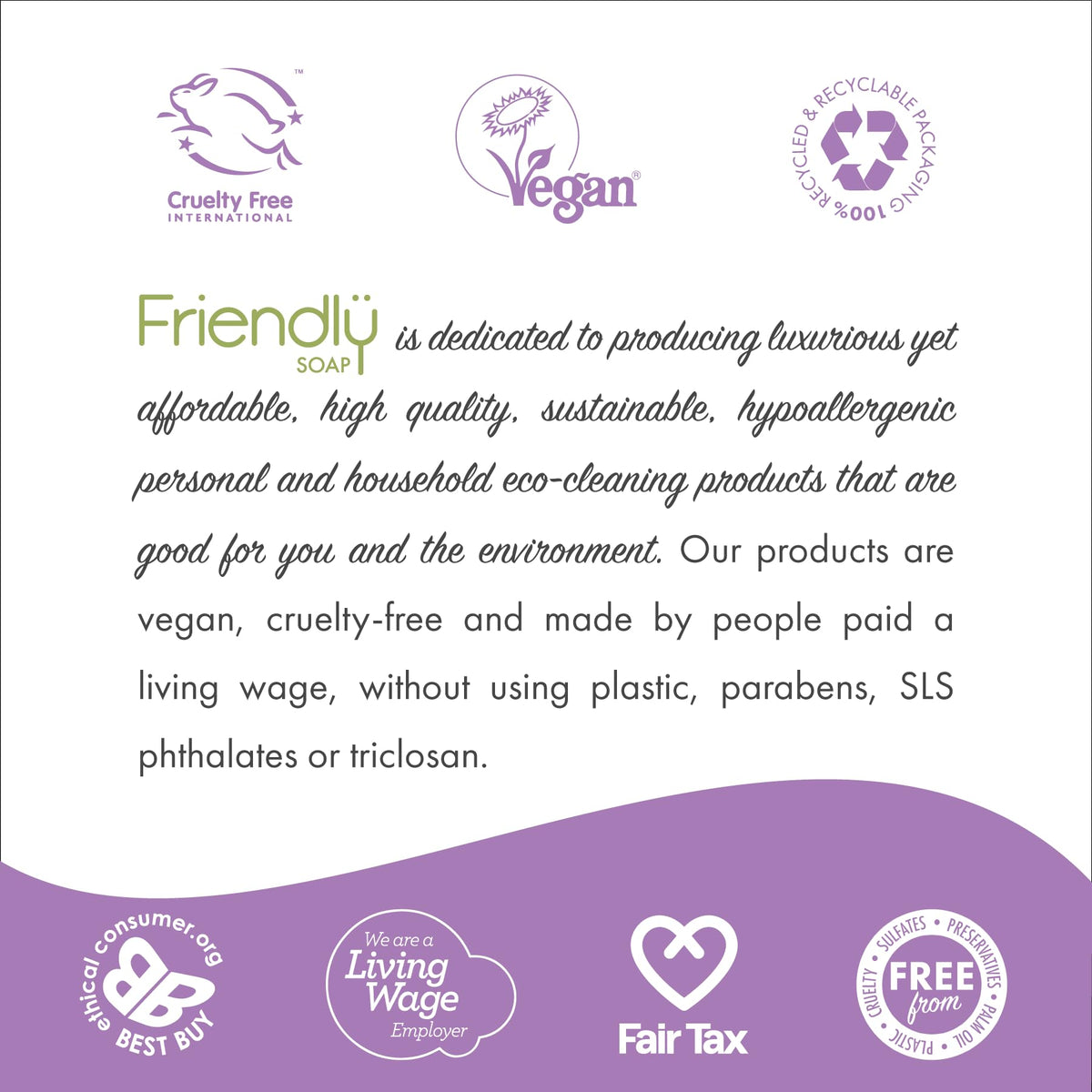 Friendly Soap - Peppermint & Eucalyptus Shampoo Bar (95g), Nourishing, Natural Healthy Shine, Moisturising, Plant-Based, Cruelty-Free, Made By Hand, No SLS or Parabens, Sustainable, Vegan