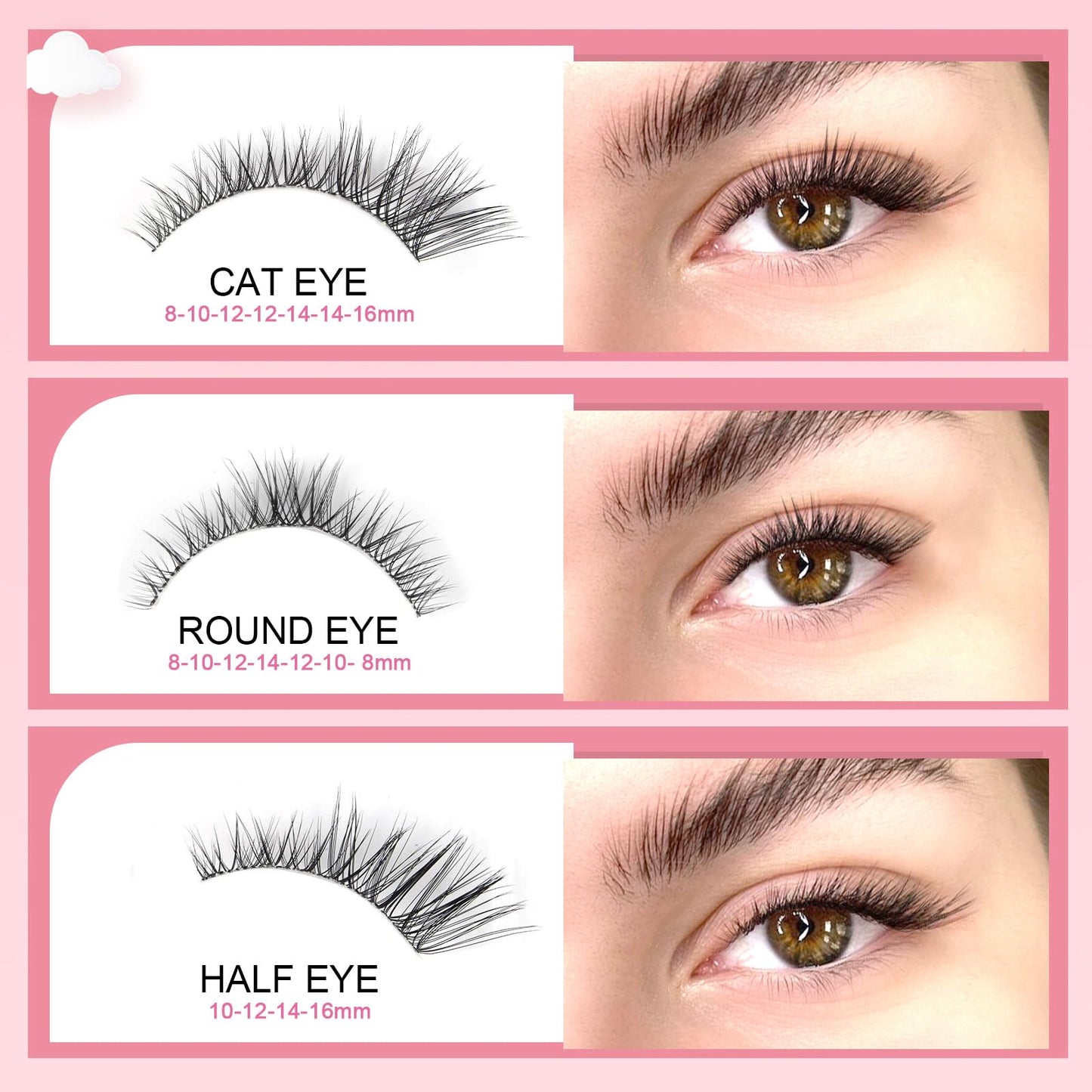 Parriparri Cluster Lashes Kit Clear Band 120Pcs Individual Lashes with Bond and Seal and Lash Extension Applicator Natural Eyelash Extensions Kit False Eyelashes DIY at Home (8-16MM MIX)