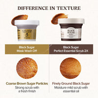 SKIN FOOD since 1957 SKINFOOD Black Sugar Perfect Essential Scrub 210g - Facial Exfoliating Massage Scrub w/o Irritation - Removes Blackheads & Dead Skin Cells - Sugar Scrub Body Exfoliator for Men & Women (7.4 fl.oz.)