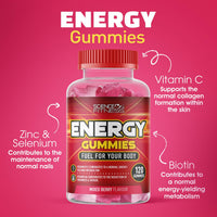 SCIENCE FITNESS Energy Gummies |120 Mixed Berry Flavour Gummies from Science Fitness Brand |4 Months Supply