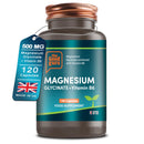 Magnesium Glycinate Supplements with Vitamin B6 | 120 Capsules, 2-in-1 Formula | High Absorption | 500mg Magnesium Glycinate + 7.35mg Pyridoxal 5 Phosphate | Vegan | Made in UK by The Good Guru
