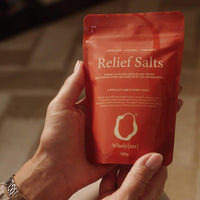 WholyMe Epsom Salt Bath Salts - Natural Bath Soak for Muscle and Joint Recovery - Made in The UK - Arnica, Frankincense and Eucalyptus Essential Oil - Great for Post Workout and Relaxation - 200g