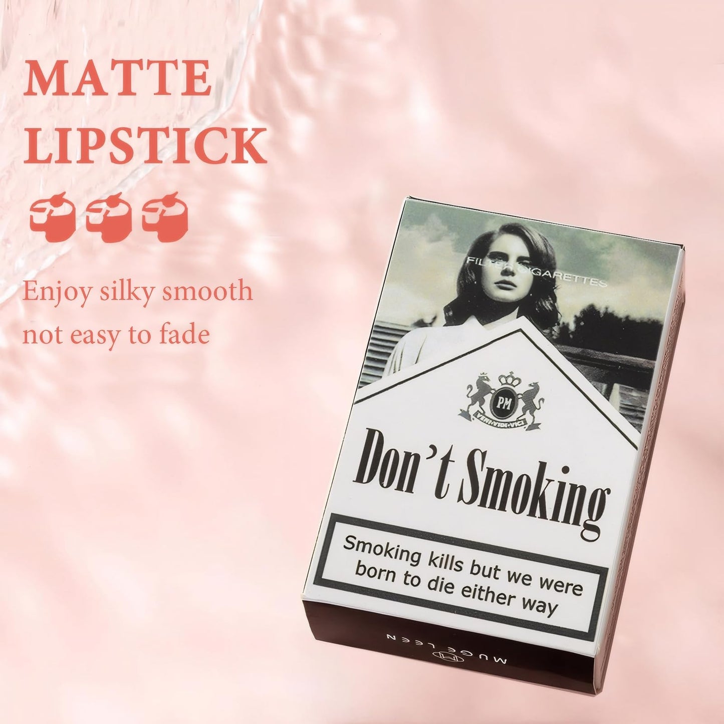 LINXINS Lana Del Rey Lipstick, Matte Lipstick Sets for Women Long Lasting Plumping Lip Gloss 10 PCS High Pigmented Velvety Waterproof Natural LipStick Makeup Gifts Set