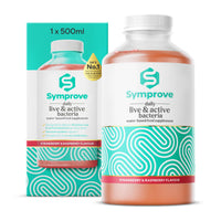 Symprove Liquid Live & Active Bacteria, Strawberry & Raspberry Flavour, Water-Based, Dairy & Gluten Free, Vegan (1 x 500ml)