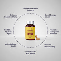 fabÜ Shrooms MENO & PERI - Lion's Mane Mushroom & Magnesium Supplements for Women During Menopause - Natural Perimenopause Support - Hormone Balance & Energy Support (60 Capsules)