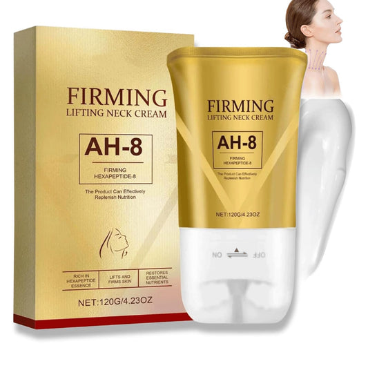 Generic Ah-8 Firming Neck Cream, Neck Firming Creams Contain Hexapeptide, Tighten And Lift Neck Cream, With Double Roller Massage, Reduce Wrinkles Fine Lines And Double Chin, Firm And Lift Sagging Skin(1Pcs)