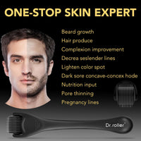 Dr.roller Microneedling Roller, Derma Roller Hair Growth Women, 540 1mm Titanium Beard Roller for Men, Beard Growth Roller, Dermaroller for Stimulate Beard and Hair Growth
