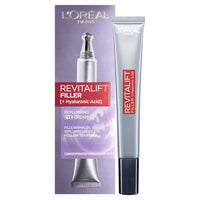 L'Oreal Paris L’Oréal Paris Revitalift Filler Replumping Anti-Ageing Eye Cream, Formulated for eye-area, Moisturiser Targets Deep Wrinkles & Replumps Under-Eye Area, Formulated with Hyaluronic Acid, 15ml