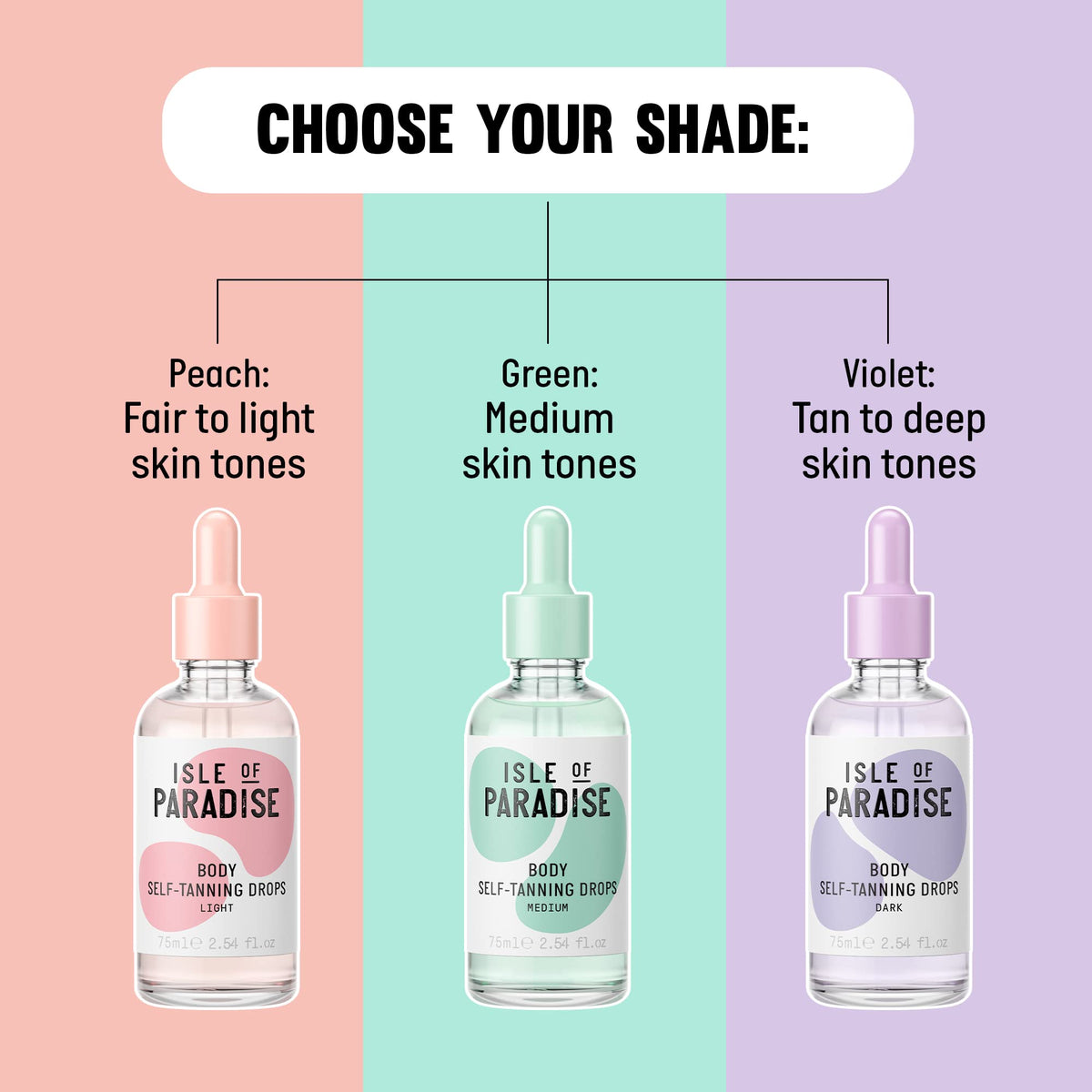 Isle of Paradise Self-Tanning Body Drops Light 75ml