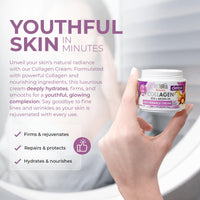 Victoria Beauty Day and Night Anti-Aging Moisturiser with Collagen, Hyaluronic Acid, Q10, Argan Oil, and a UVA/UVB Filter for Ages 40 – 55, Pack of 2 Creams (2 x 50 ml)