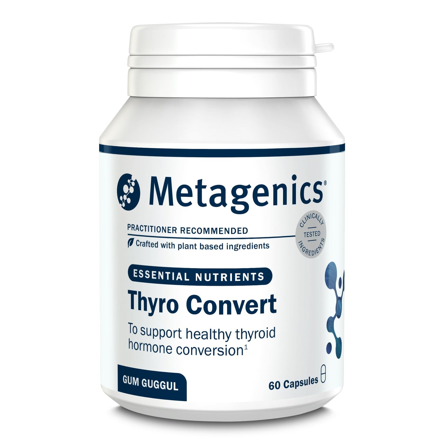Metagenics Thyro Convert with Gum Guggul Resin - with Ashwagandha, Selenium & Zinc for Healthy Thyroid Hormone Conversion - 60 Capsules