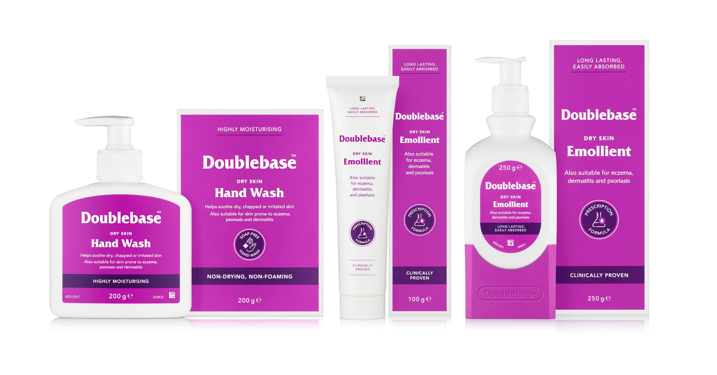 Doublebase Dry Skin Emollient. Clinically Proven Moisturiser for Eczema, Psoriasis and Dermatitis Treatment. Body Cream for Dry Skin Relief, 100g Tube