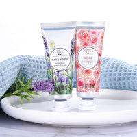 BODY & EARTH # LOVE Hand Care Gift Set for Women - Travel Size Gift Set, Hand Cream Kit with Rose Hand Lotion, Jasmine Exfoliating Cream, Repair&Moisture Extra Dry Hands, Gift Set for Women Mother's Day