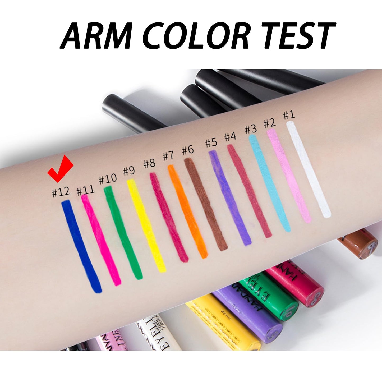 FresFresi Royal Blue Matte Liquid Eyeliner - Waterproof & Long-Lasting, Highly-Pigmented Coloured Eye Liner for Makeup - Eye Makeup Tool Essential